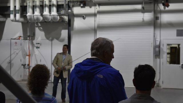 People watching Fly Fishing Demonstration