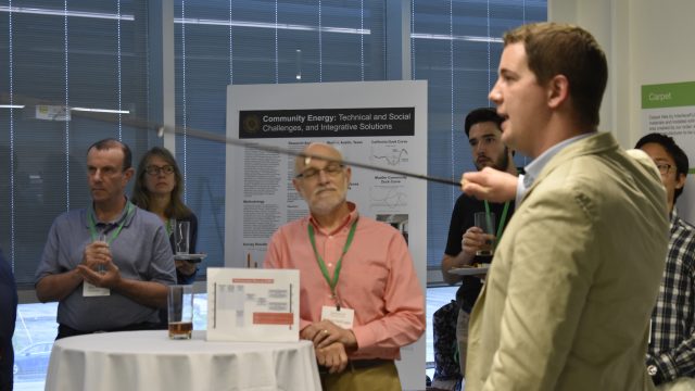 People listening to a talk